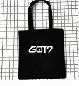 5 шт./партия KPOP BLACKPINK EXO TWICE WANNA ONE GOT7 SEVENTEEN хозяйственная сумка RM J-HOPE SUGA JIN JIMIN JUNKOOK холщовые сумки на плечо - Цвет: GOT7 black