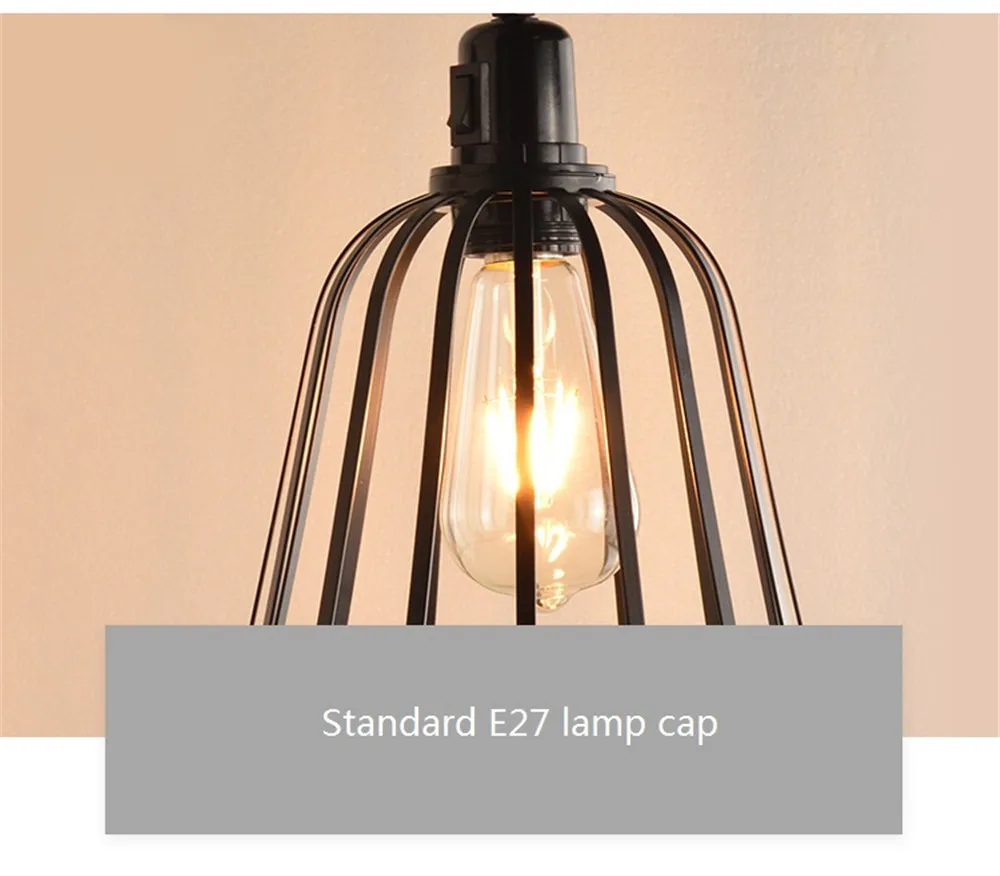Nordic Design LED Pendant Lamp Loft Decor Edison Industrial Vintage Hemp Rope Iron Hanging Light Dining Room Home Lighting (5)