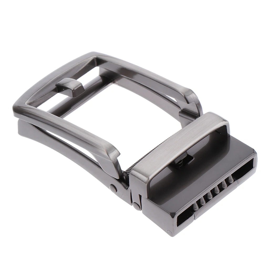 Mens Solid Buckle - Automatic Ratchet Leather Belt Buckle Only for 3.5cm/1.38in Leather Strap