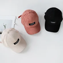 Осенне-зимняя Детская кепка с утиным язычком, Корейская Вельветовая Кепка с алфавитом для мальчиков и девочек, Детская кепка в стиле хип-хоп для мальчиков и девочек, детская бейсболка