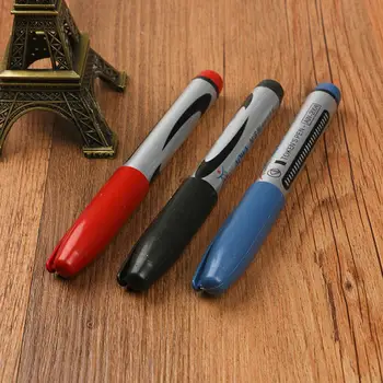 

10pcs New Oily Big Head Marker Pen Solid Marker Industrial Oil Can Pen Dry Write Plate Surface Water Steel On Pen Multi-fun Q0J9