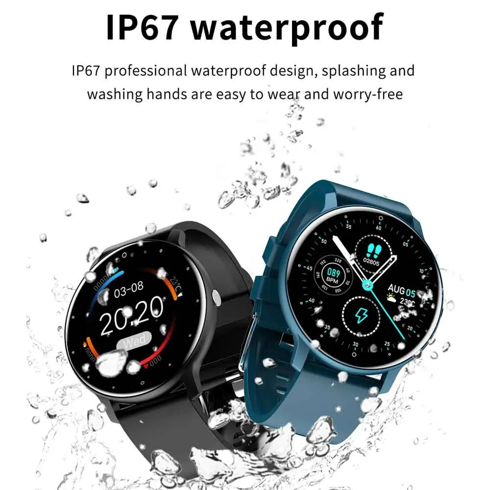 HopoFit Smart Watch Men Women Fitness Tracker Waterproof Heart Rate Monitor  Smartwatch Full Touch ZL02 Android IOS for Xiaomi|Smart Watches| -  AliExpress