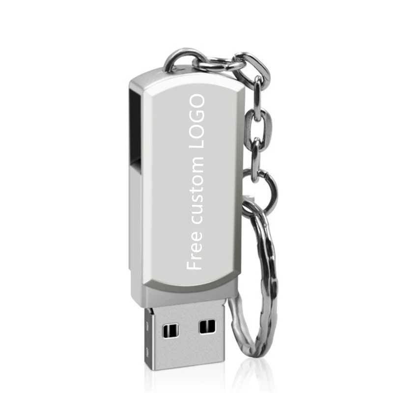 SILVER Высокоскоростной u-диск usb 32 флэш в виде ключа Флешка карта памяти 64 Гб Флешка 16 ГБ 128 ГБ флеш-накопитель 8 ГБ USB2.0 Бесплатный Пользовательский логотип - Цвет: SILVER