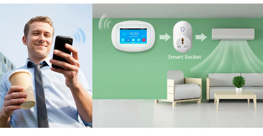 Fuers WI FI GSM Беспроводной домашняя система охранной сигнализации приложение