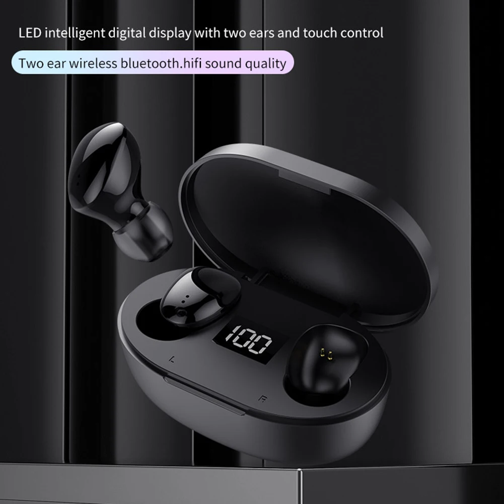 Wireless Stereo Headphones with Mic TWS Bluetooth Earbuds for Phone Laptop PC Sports Fitness Wireless Headsets Stereo