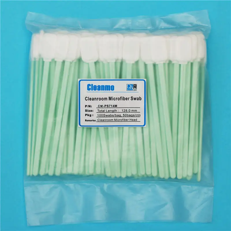 Cleanroom Swab 714M Double Layer Rectangle Head Microfiber Swab 100pcs/bag