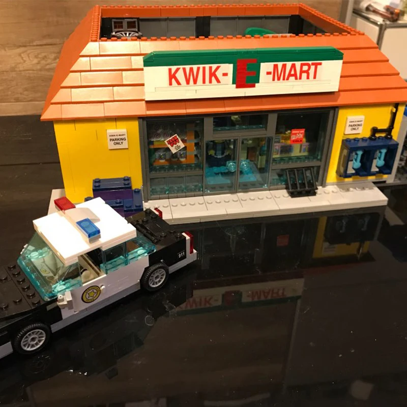 83004 симпсон супермаркет Kwik-e-mart сборка орфографическая вставка Alpinia 16004 пластиковые строительные блоки детские игрушки 2220 шт