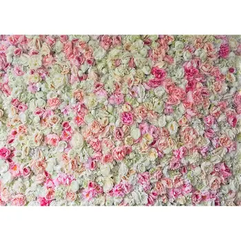 

Pink Gradient Flowers Photography Backdrop Vinyl Cloth Photocall Background Photo Studio for Children Baby Shower Lovers Wedding