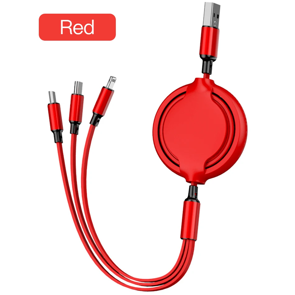ACCEZZ USB кабель 3 в 1 быстрая зарядка для iPhone XS Micro usb type C выдвижной кабель для huawei samsung жидкий силиконовый шнур