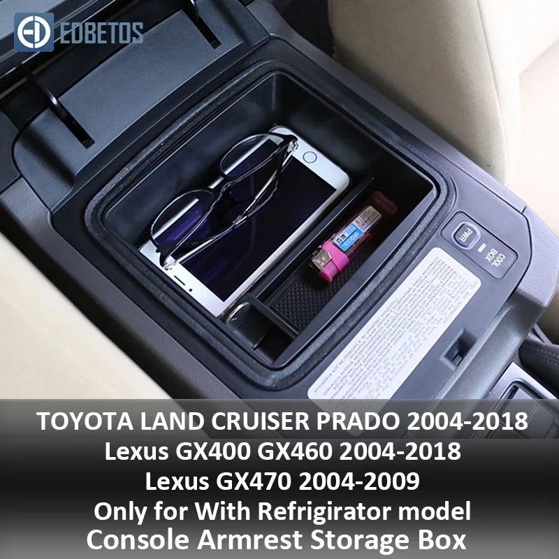 Подлокотник вторичный бардачок для Toyota Land Cruiser Prado FJ 150 2004- Lexus GX400 460 04-/GX470 04-2009 центральная консоль