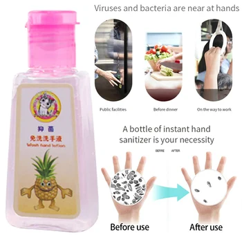

30ml Disposable Liquid Soap Lotion Portable Hand Sanitizer No Clean Detergent Cartoon