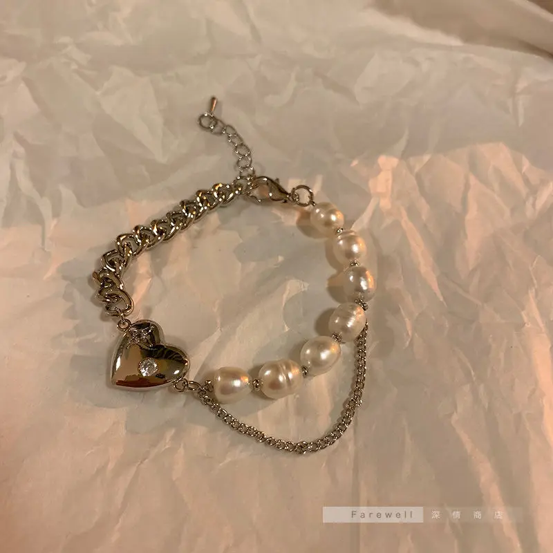 Cute Pearl Heart Bracelets