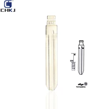 CHKJ 10 шт./лот неразрезанный Металл NO. 02 масштабная Заготовка ключа замка зажигания автомобиля KD MINI/KD900 Дистанционное лезвие TOY43 для старых Toyota Camry Corolla