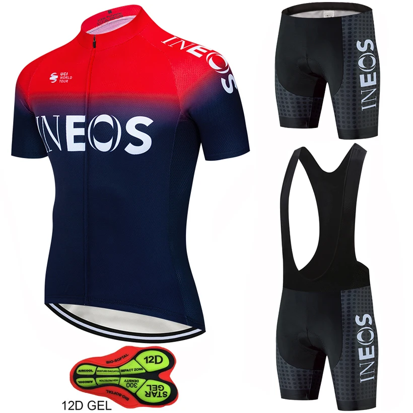 2019 Red Por Team INEOS велосипедная майка 12D велосипедные шорты костюм Ropa Ciclismo мужские