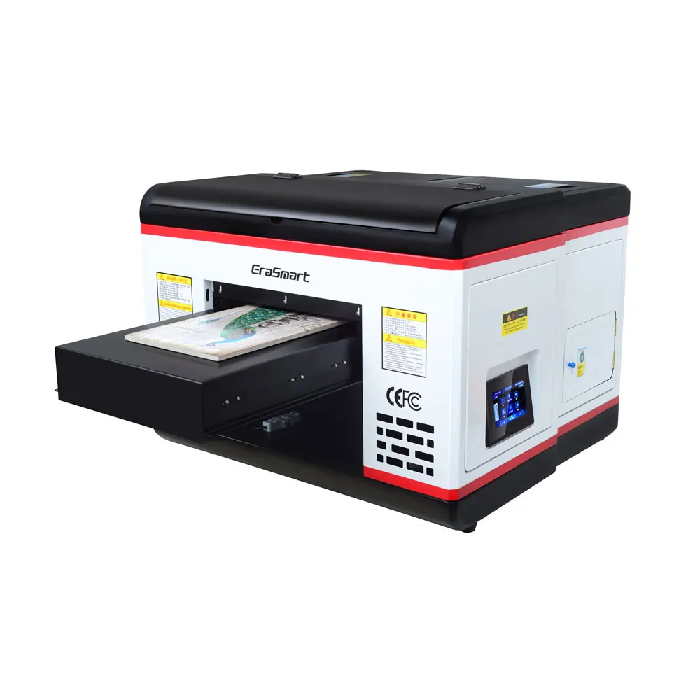 Erasmart UV принтер A3 Размер струйная планшетный печатная машина с поворотом для