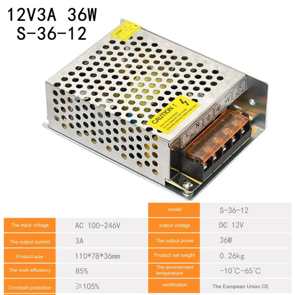 Переключение Питание DC12V 1A 1.25A 2A 2.5A 3A 3.2A 4.2A 5A 6A AC 220V DC/DC 12 вольт AC-DC 12 V для 12 V Светодиодные ленты