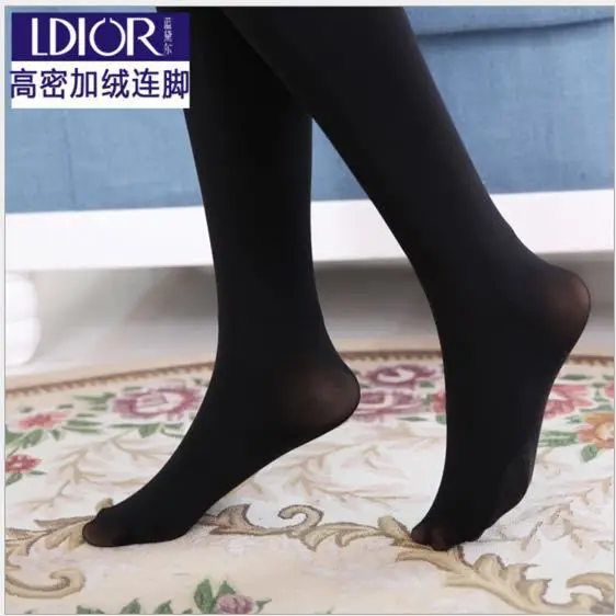 peach lift leggings 100g 150g 230g 300g 400g 500g Women Winter Leggings Thickened Velvet Sexy Hips Smooth Leg Nylon All one Tights  Black Complexion yoga pants