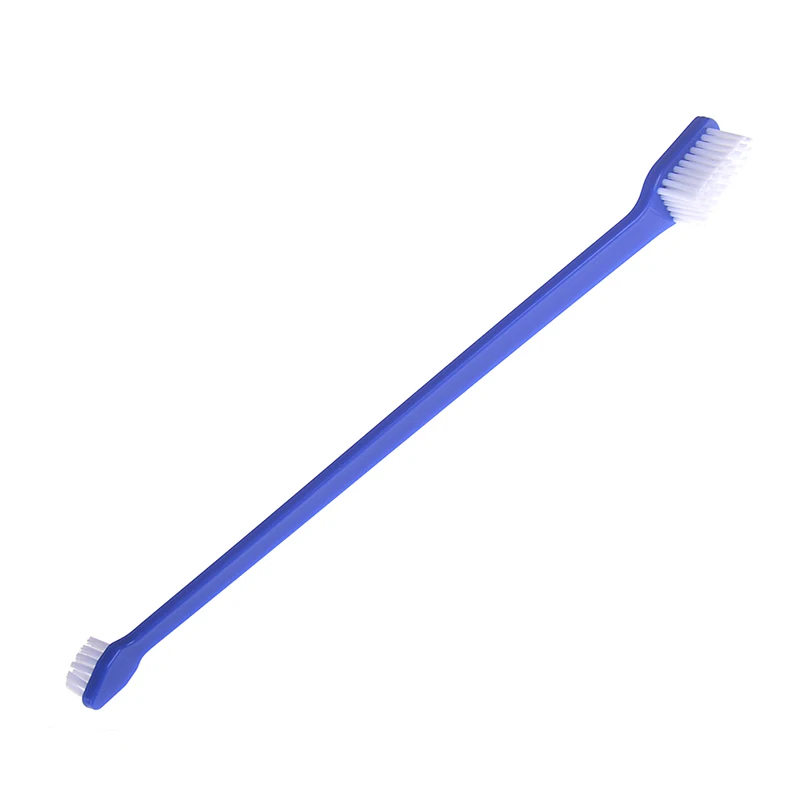 1Pc Dog Dual-end Toothbrush Helps Pet Oral Dental Brush Reduce Plaque Super Soft Bad Breath Tartar Teeth Tool |