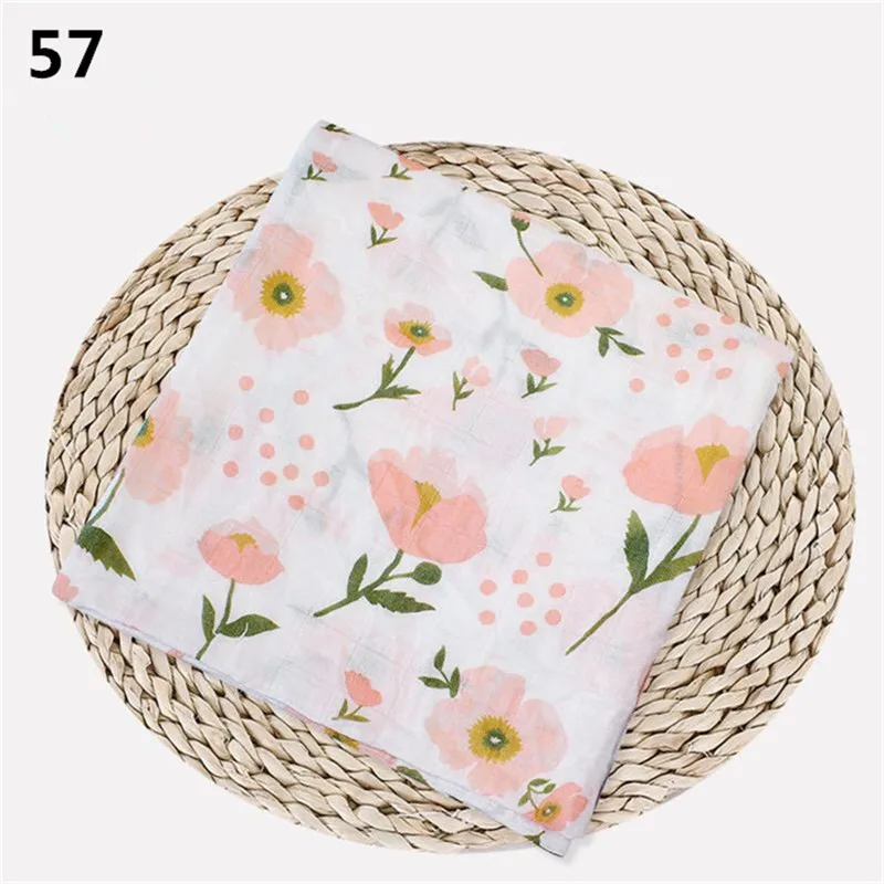 baby blanket 57 Большой 120*120 см размер осотп Сертифицированные органический хлопок муслин пеленание ребенка Детские ванны для предотвращения загрязнения - Цвет: baby blanket 57