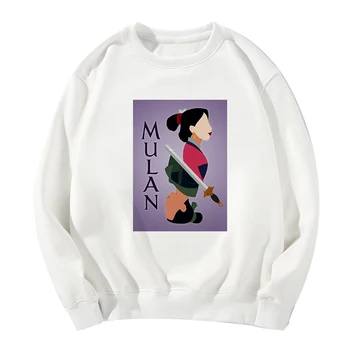 

Mulan Feminism Kpop Hoodies Plus Size Tracksuit Oversize Sweatshirt Funny Autumn Winter Kawaii толстовка Round Collar Clothes