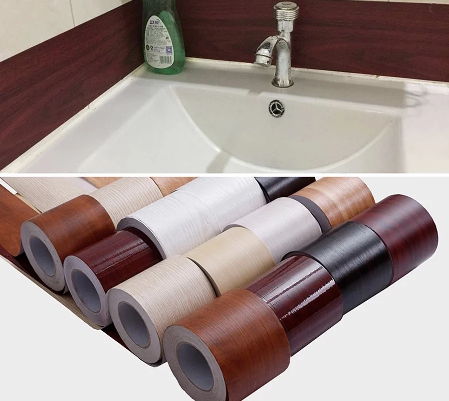 Cinta Adhesiva Decorativa De PVC Para Pared - Autoadhesiva, Impermeable, 12 Cm X 5 M, Color Gris Claro, Para Proteger Bordes Y Esquinas