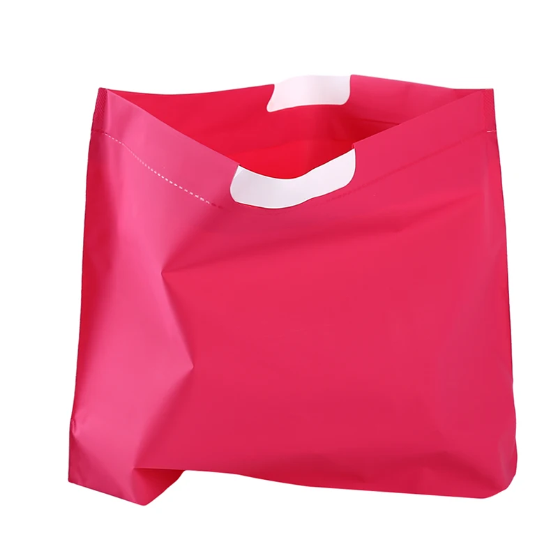 25Pcs Gift Package Plastic Packaging Bags Small Gift Bag Shopping Boxes For Jewelry Containers For Clothes Pajamas - Цвет: rose red