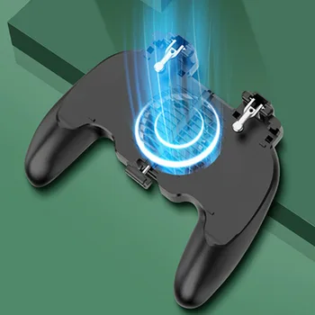 

H13 for PUBG Mobile Game Controller Gamepad Trigger Aim Button Gamepad with Cooling Fan Mobilephone Holder for Mobile Phone
