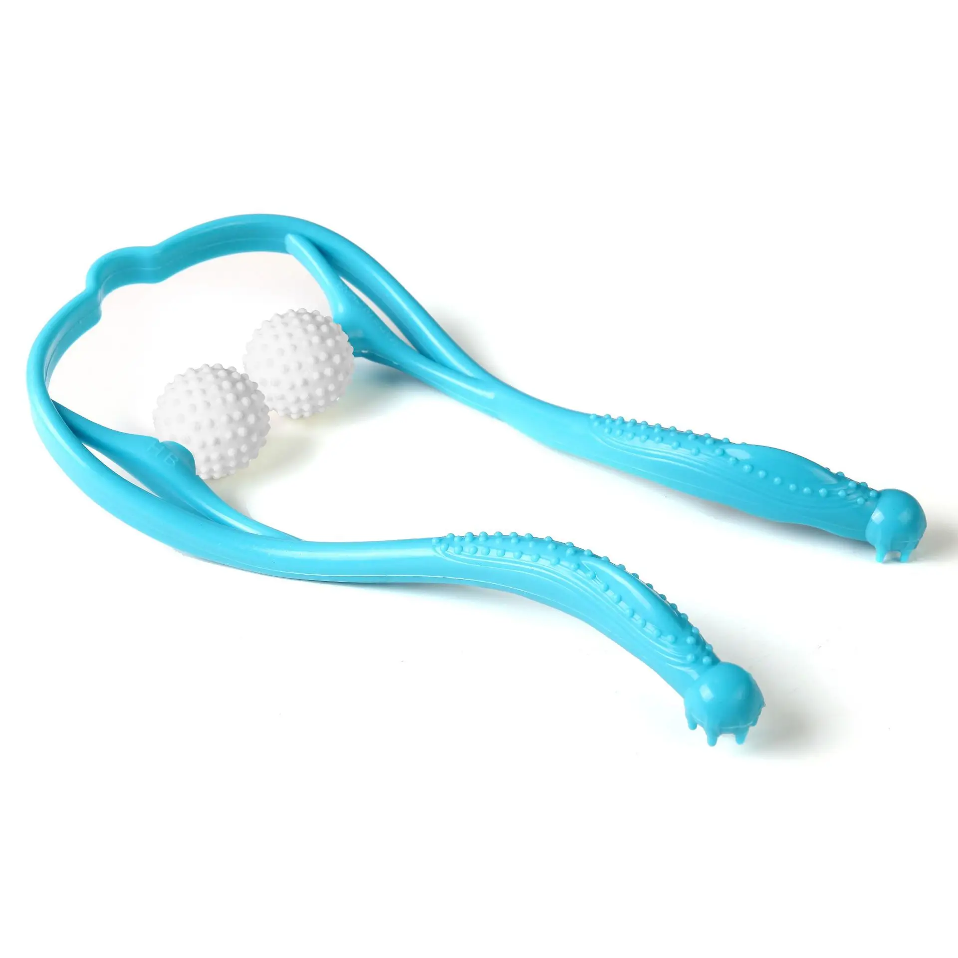 Dual Trigger Point Self-Massager Tool Pressure Relieve Home Office U-Shaped Hand Roller Manual Neck And Shoulder Therapeutic