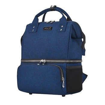 

Multi-functional Backpack Diaper Bags Double Breast Milk Cooler Bag for mom Travel Mommy Carrying Bag Lunch Bag
