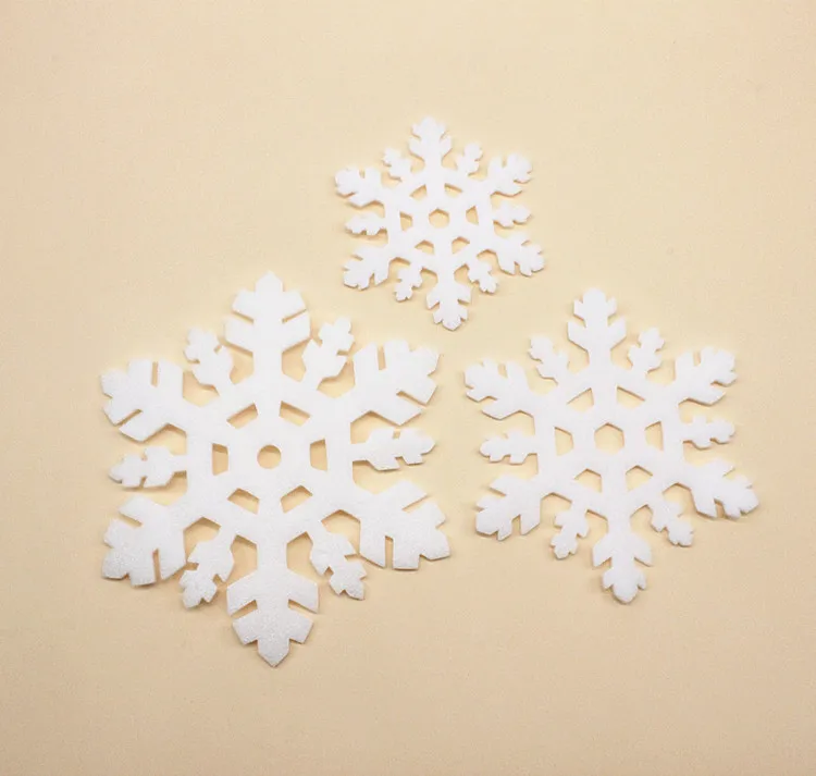 Christmas Flat Snowflake Decoration Snowflake Window Stickers Pendant Glass Stickers Christmas Decorations Foam Snowflakes