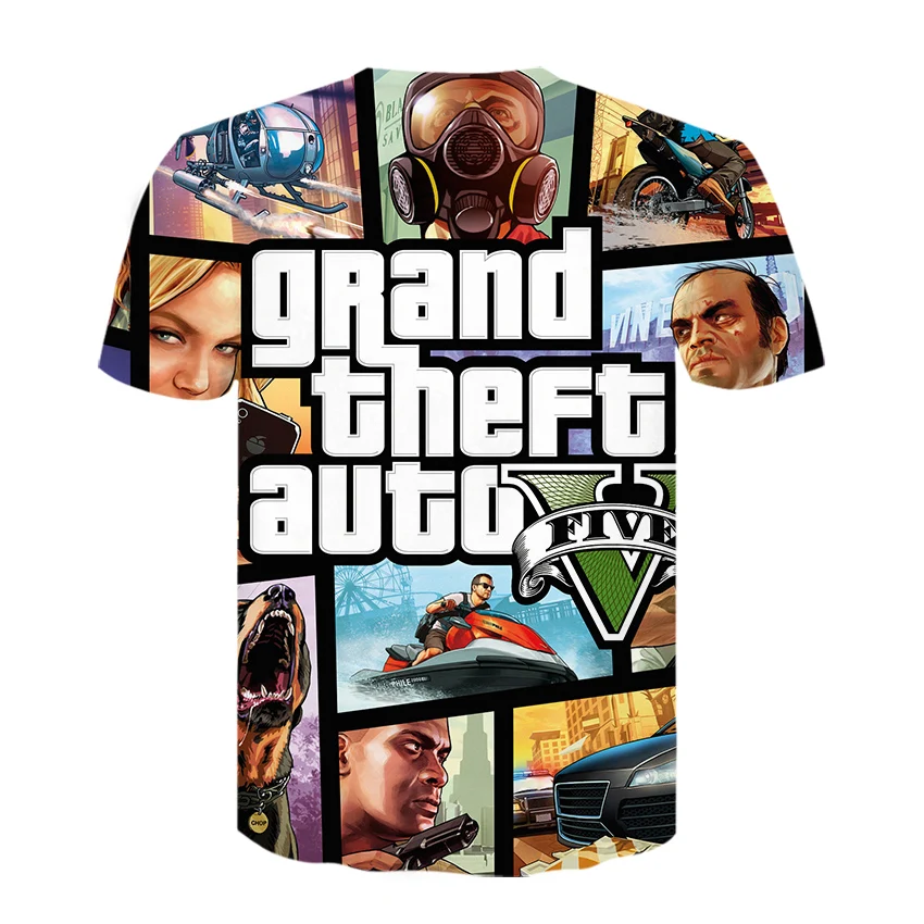 Grand Theft Auto игра GTA 3D Футболка с принтом в пары футболка забавная Костюмы Для мужчин летние футболки Cool GTA5 Для мужчин футболка