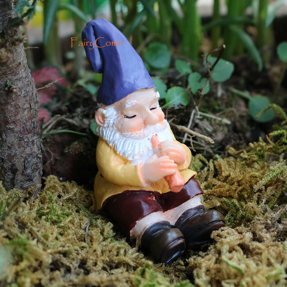 Ensemble de 6 pièces Statue de Gnomes de jardin, Figurines amusantes, nains, décoration