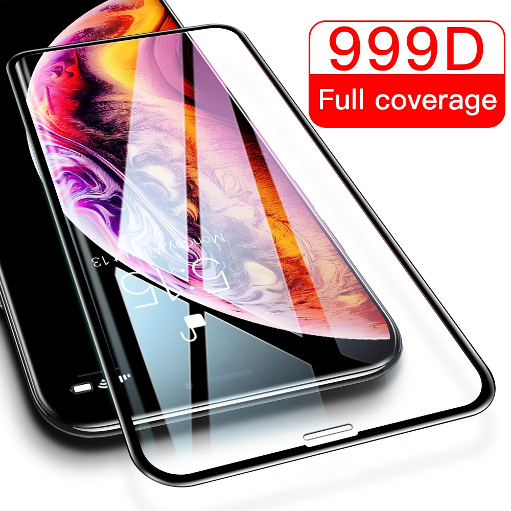 Полное закаленное стекло для iPhone 11 Pro Max защита экрана iphone 12 mini XR 7 8 Plus 6 6S X XS SE2020