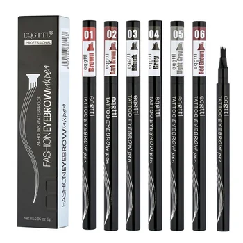 

6 colors Four eyebrow pens are durable waterproof and colorfast easy to apply liquid eyebrow pencil makeup