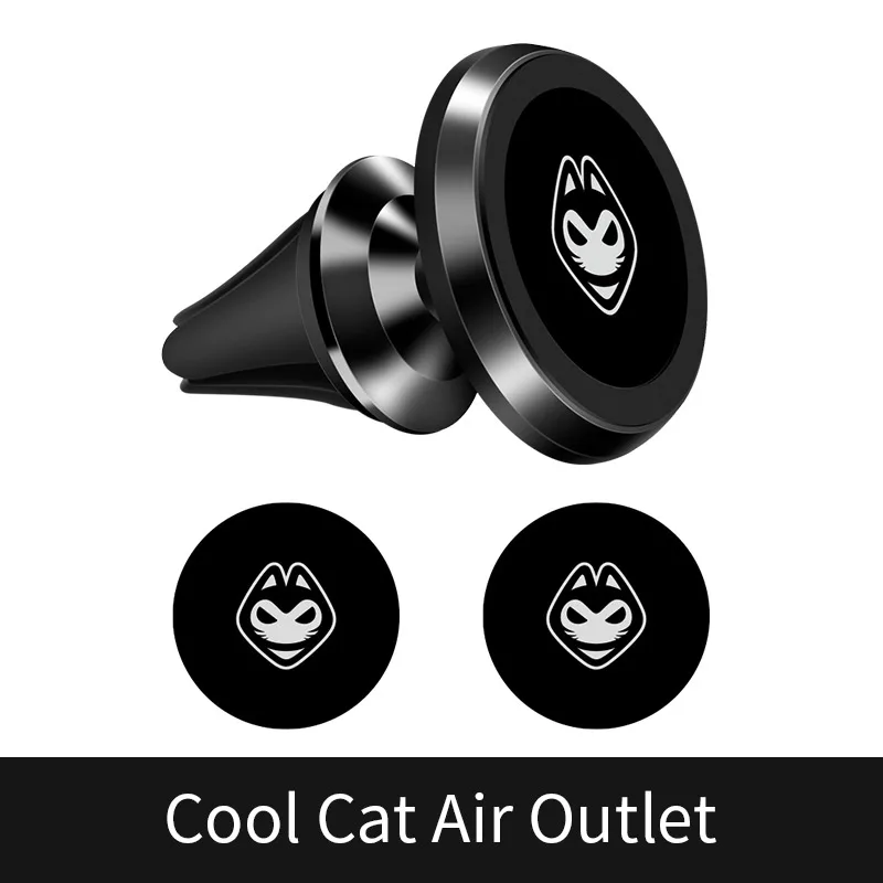 cool cat air outlet Автомобильный держатель магнитный автомобильный держатель для телефона Универсальный Магнит для телефона Мобильный держатель телефон для передней панели подставка автомобильное крепление для xiaomi - Цвет: cool cat air outlet