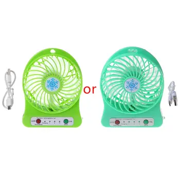 

Portable 5W Outdoor LED Light Fan Air Cooler Desk USB Fan Without 18650 Battery