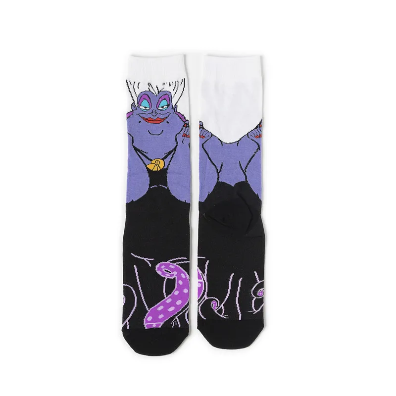 K1203 1 пара, Maleficent, модные мужские хлопковые носки, Урсула, знаменитые носки из фильма ужасов, унисекс, забавные носки, новинка