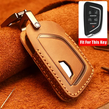 

Super Great Cool car key wallet key case shell For Cadillac CT5 2019 2020 Keyfob 5 Buttons keychain Auto Decor Accessories