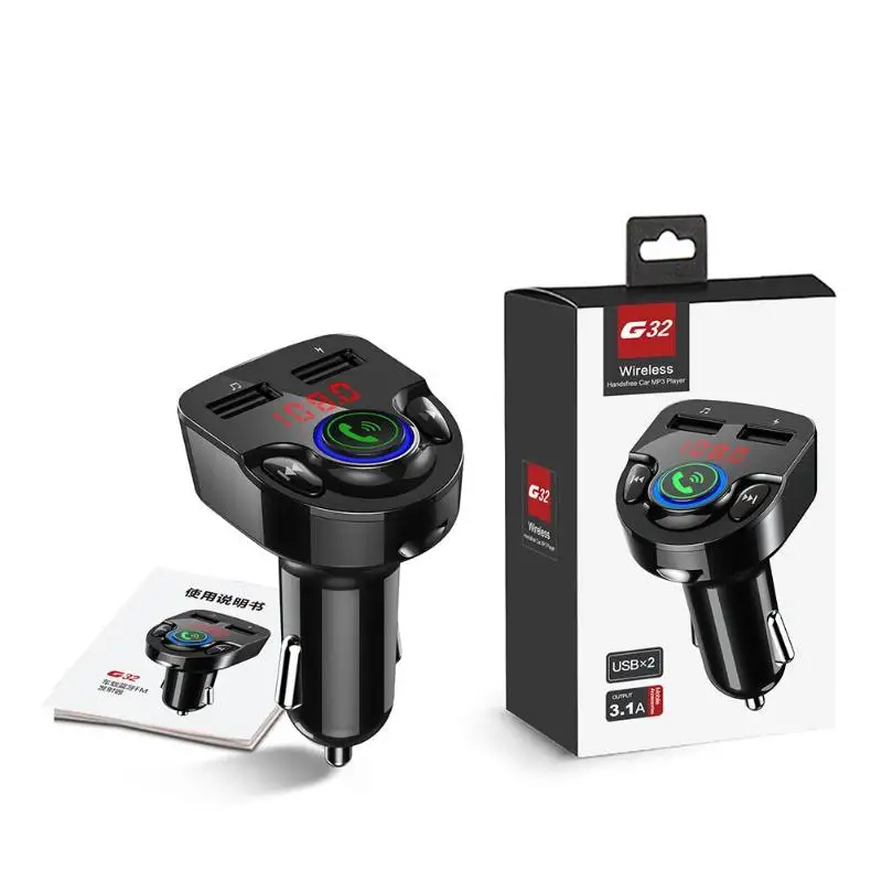 VODOOL, fm-передатчик, гарнитура, автомобильный комплект G32, Bluetooth, fm-передатчик, беспроводной модулятор, автомобильный комплект, MP3 плеер, 3.1A, USB зарядное устройство, новинка