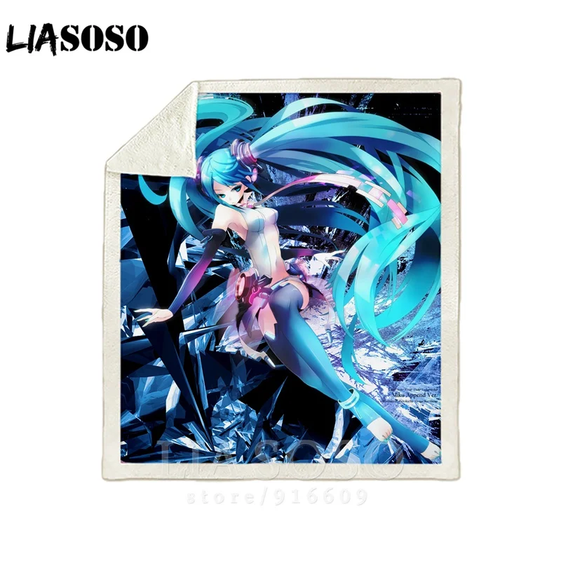 Диван-кровать с рисунком офисное Вокалоид Hatsune Miku сексуальные Harajuku набивное одеяло-покрывало детское дорожное одеяло квилт для софы A23 - Цвет: 05