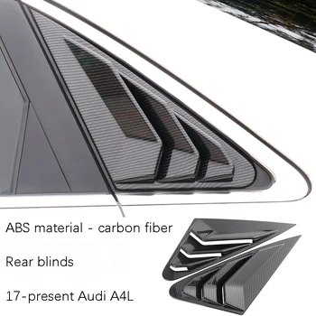 

ABS Car rear side blinds decorative stickers body triangle window trim For Audi A4L 2017-2019 Auto modification accessories