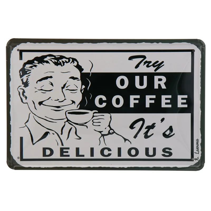 30X20 см Ретро Italia Caffe Париж Кафе жестяная вывеска Винтаж Tintin домашний бар декоративная художественная живопись металлические вывески Настенный декор H72 - Цвет: O
