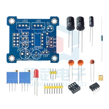 

NE555 pulse frequency duty cycle square wave rectangular waveform signal generator module stepper motor drive DIY manual welding