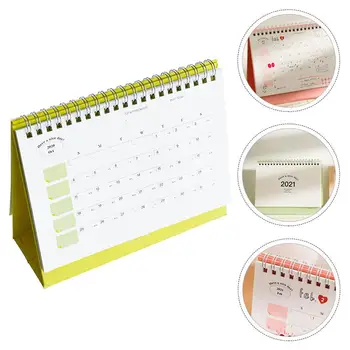 

1pc Durable Slef-standing 2021 Planner Calendar for School Office