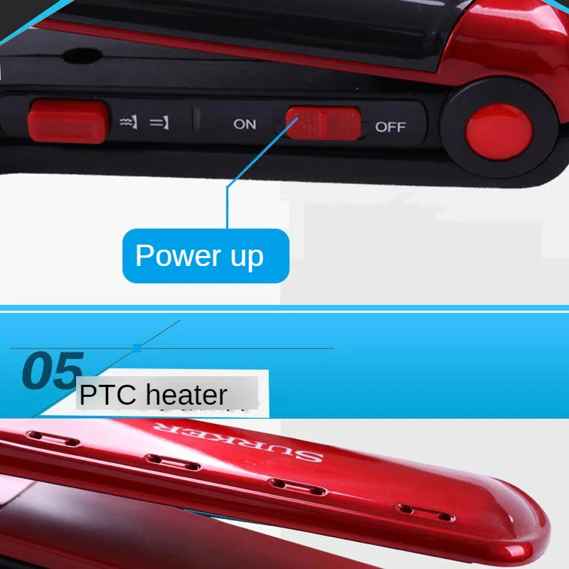 Ceramic Roll Straight Dual Purpose Hair Curler 2-in-1 Negative Ion Hair Crimper Hair Tools