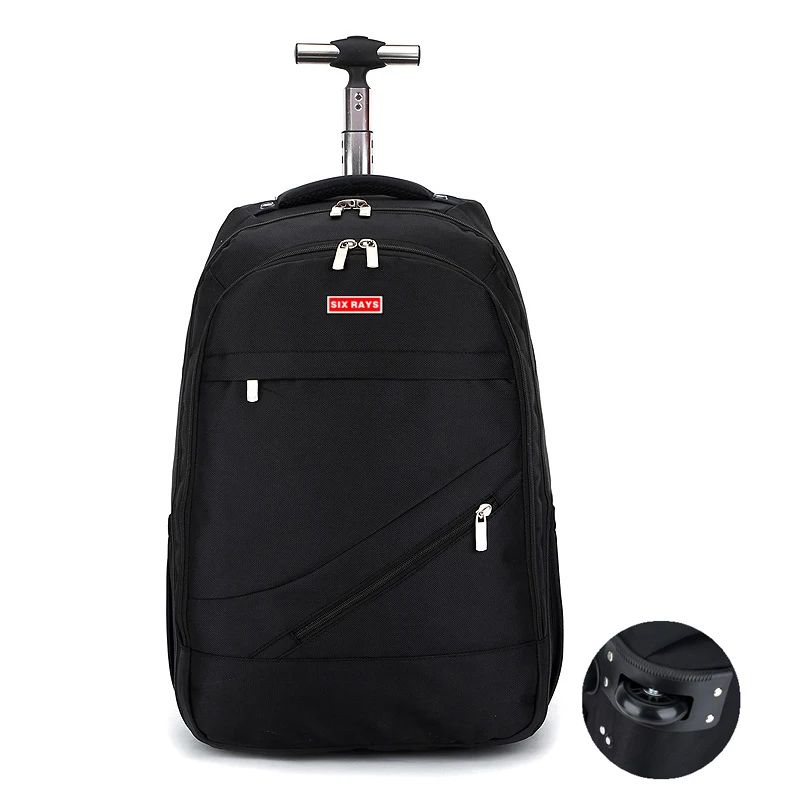 

SIXRAYS Men's Travel Bag Man Backpack Polyester Bags Waterproof Computer Packsack Brand Design Backpacks Trolley backpack