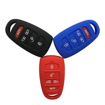 

Rubber Car Key Cover Case For Kia Carnival Sedona Royale For Hyundai Entourage Key Car Case For Keychain Alarm Flip Key