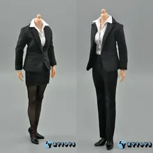 

1/6 Scale Women's Professional Suit Suit Trousers Short Skirt Suit for 12 Inch Action Figure Accessory