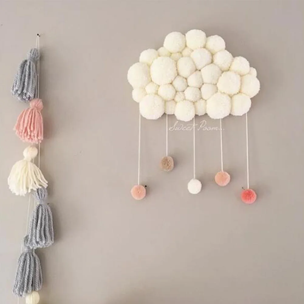 Mulitcolor шпаргалки Hairball String домашний декор для детской комнаты аксессуары игрушки Висячие украшения для детской комнаты новорожденного - Цвет: Белый