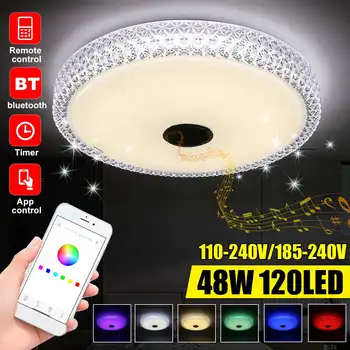 

Modern RGB LED Ceiling Lights Home lighting 48W APP bluetooth Music Light Bedroom Lamps Smart Ceiling Lamp+Remote Control